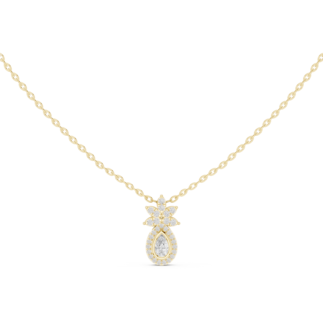 Gold Radiant Interlocking Unity Pendant Right View