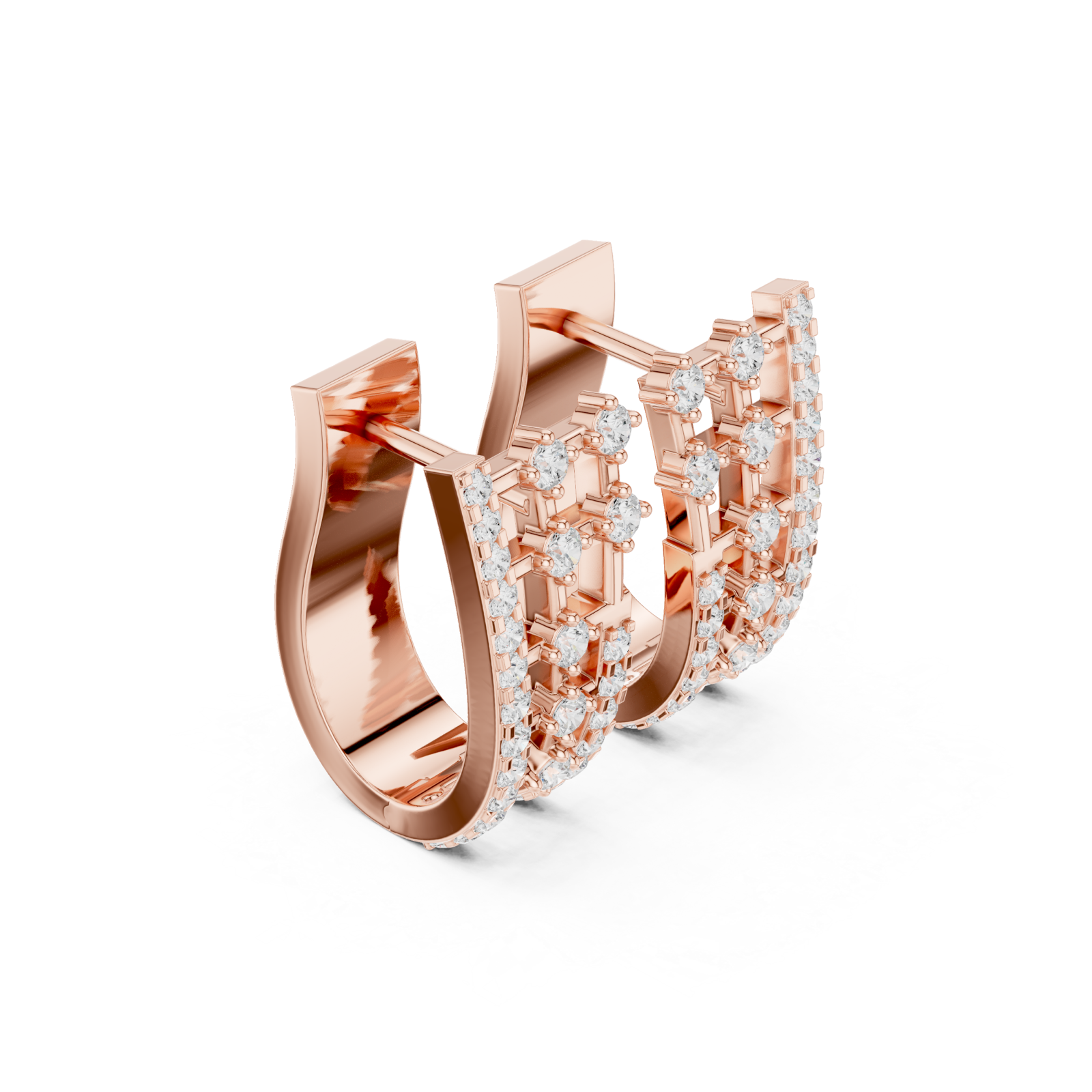  Rose Gold Opulent Vintage Radiance Studs Left View