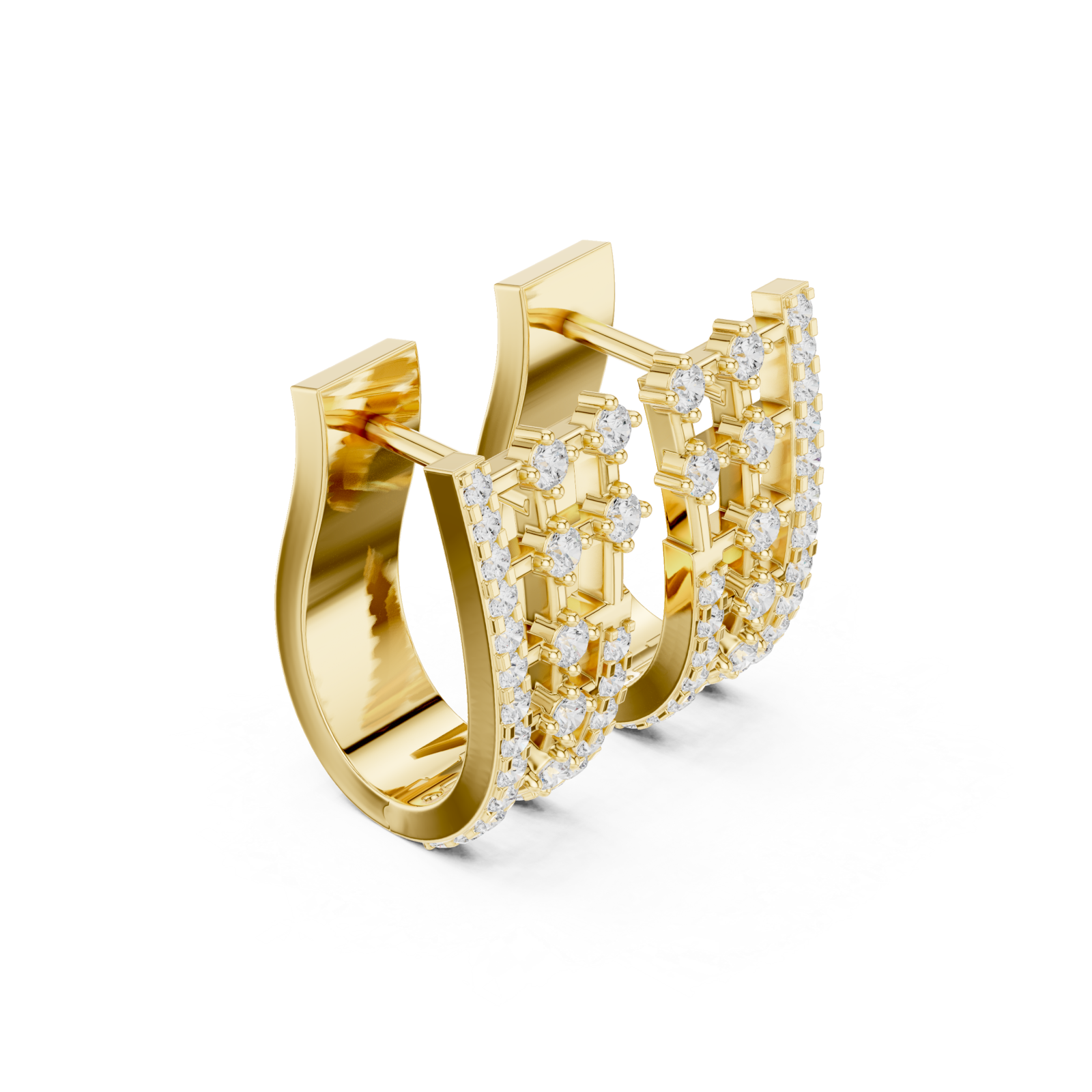  Gold Opulent Vintage Radiance Studs Left View