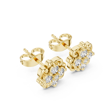 Gold Opulent Vintage Radiance Studs Right View