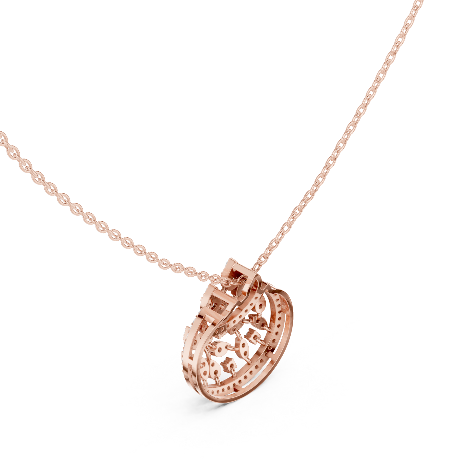  Rose Gold Serene Wishes Belle Loop Pendant Right View