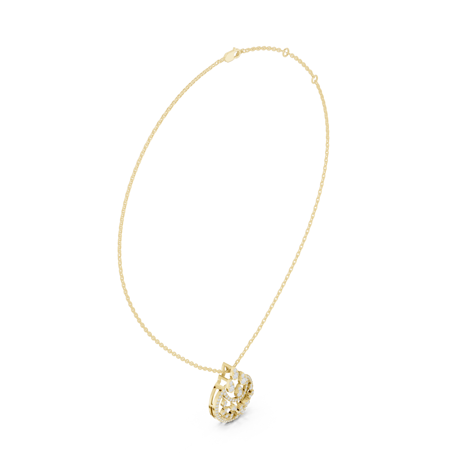  Gold Serene Wishes Belle Loop Pendant Left View