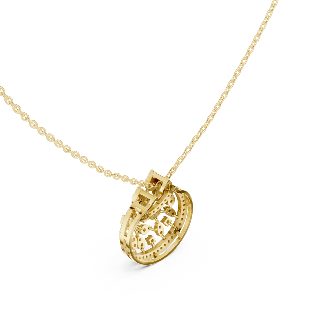 Gold Serene Wishes Belle Loop Pendant Right View