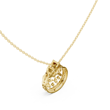 Gold Serene Wishes Belle Loop Pendant Right View