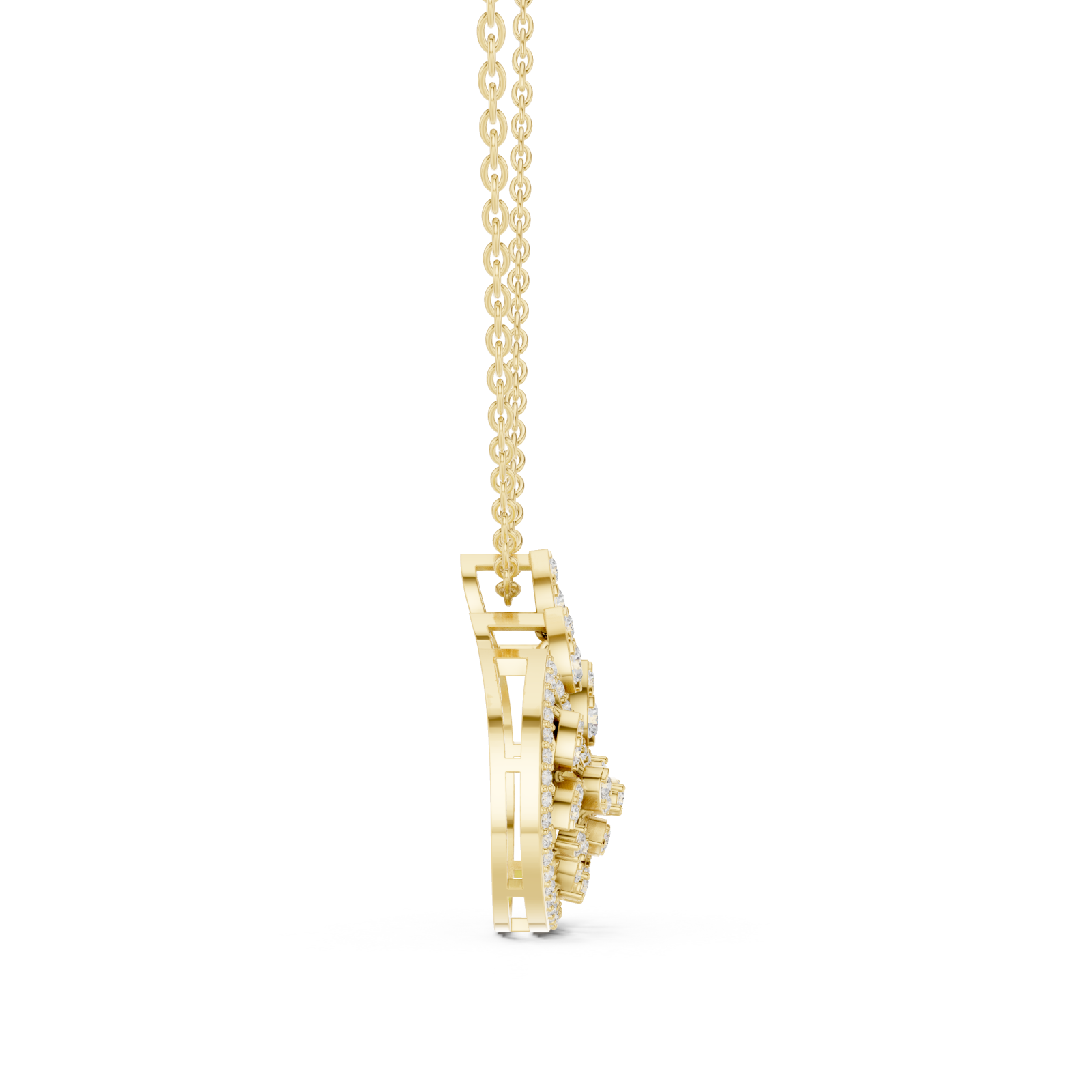  Gold Serene Wishes Belle Loop Pendant Side View