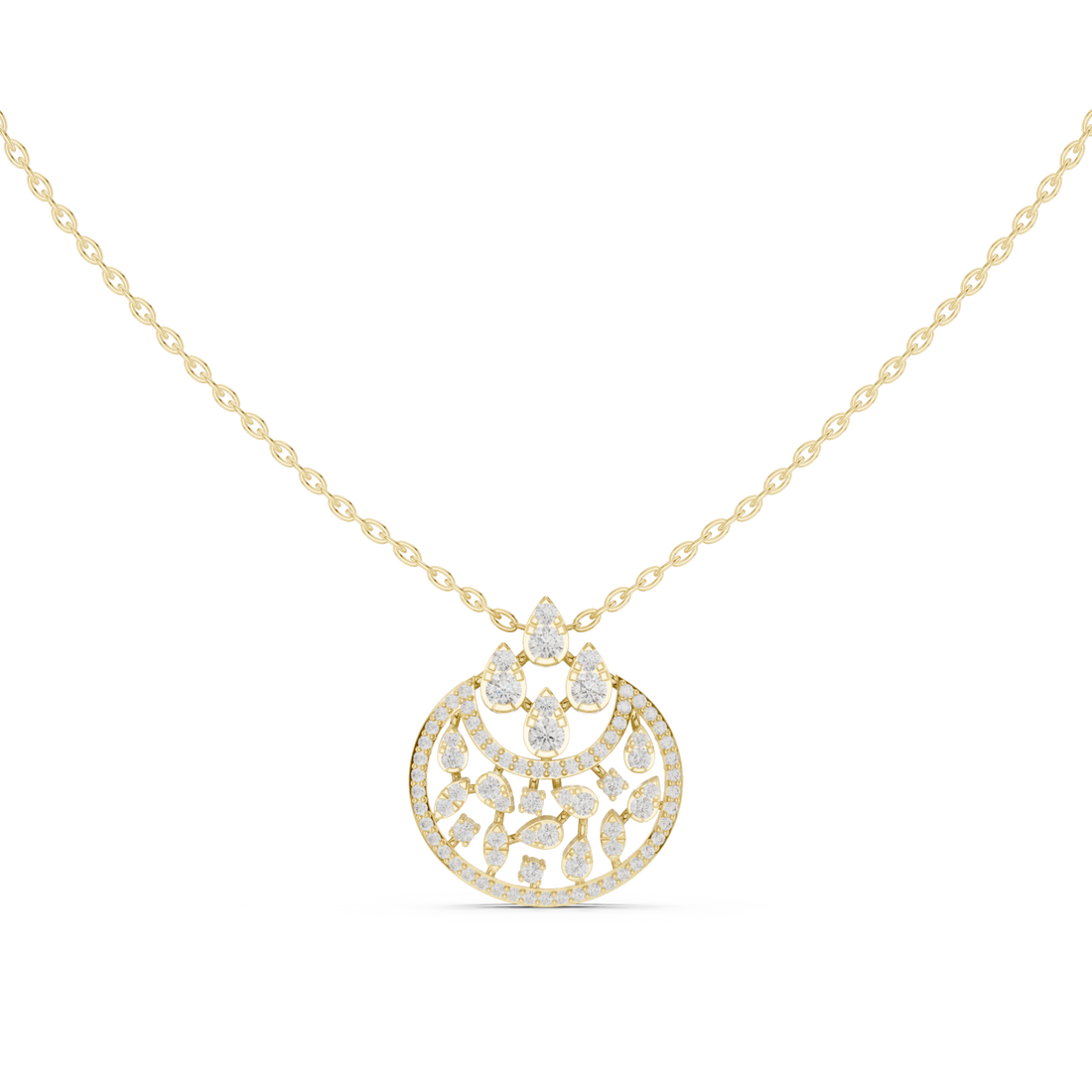 Gold Serene Wishes Belle Loop Pendant Right View