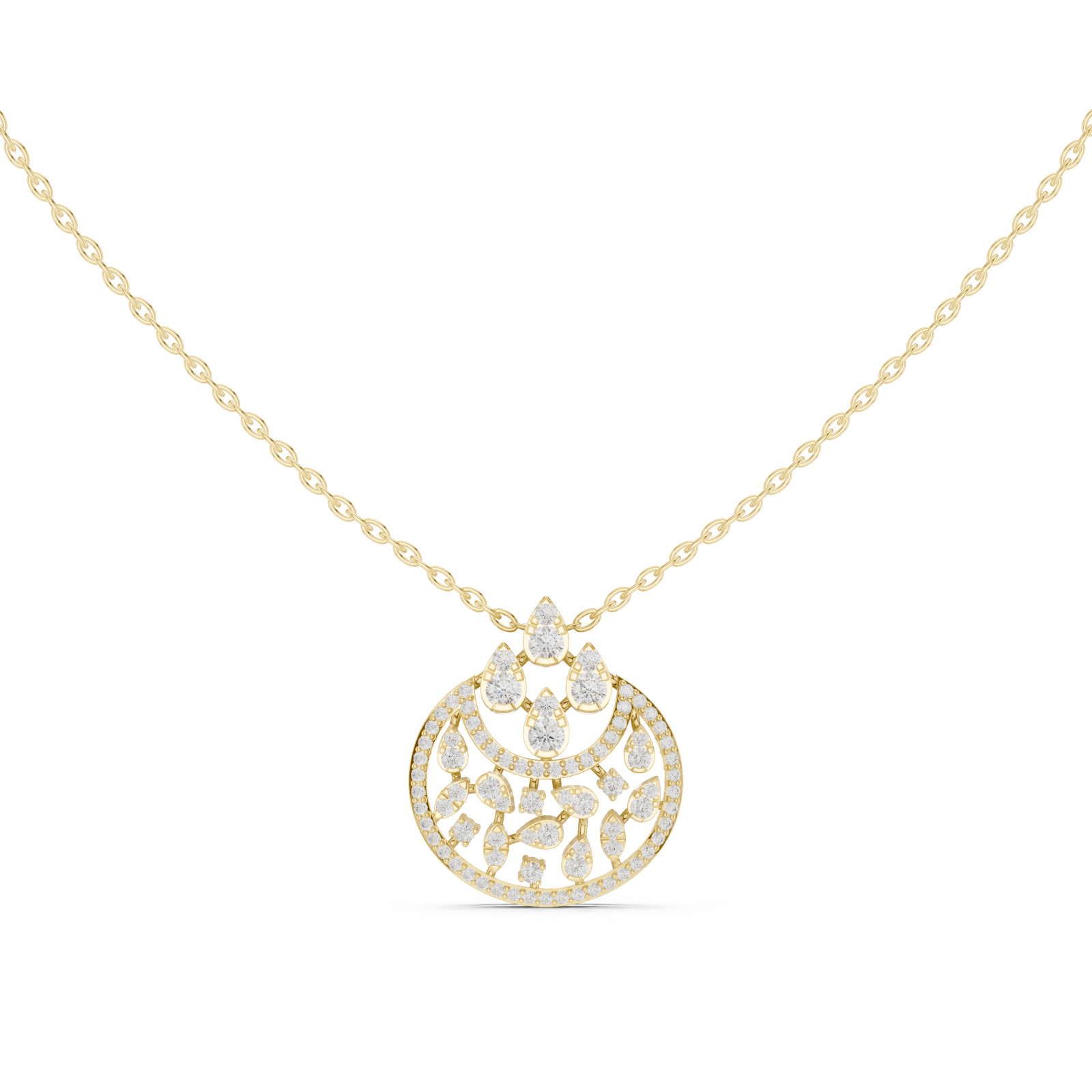  Gold Serene Wishes Belle Loop Pendant Front View