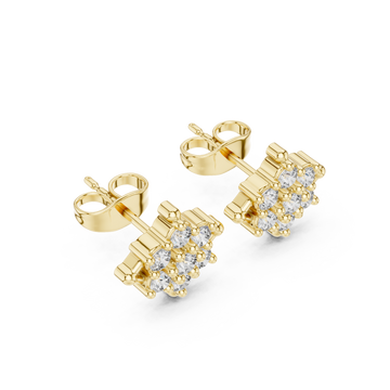 Gold Midnight Shimmer Stud Earrings Right View