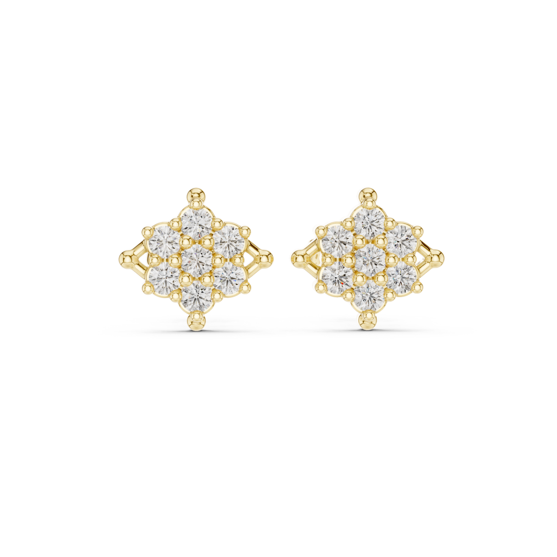 Gold Midnight Shimmer Stud Earrings Right View