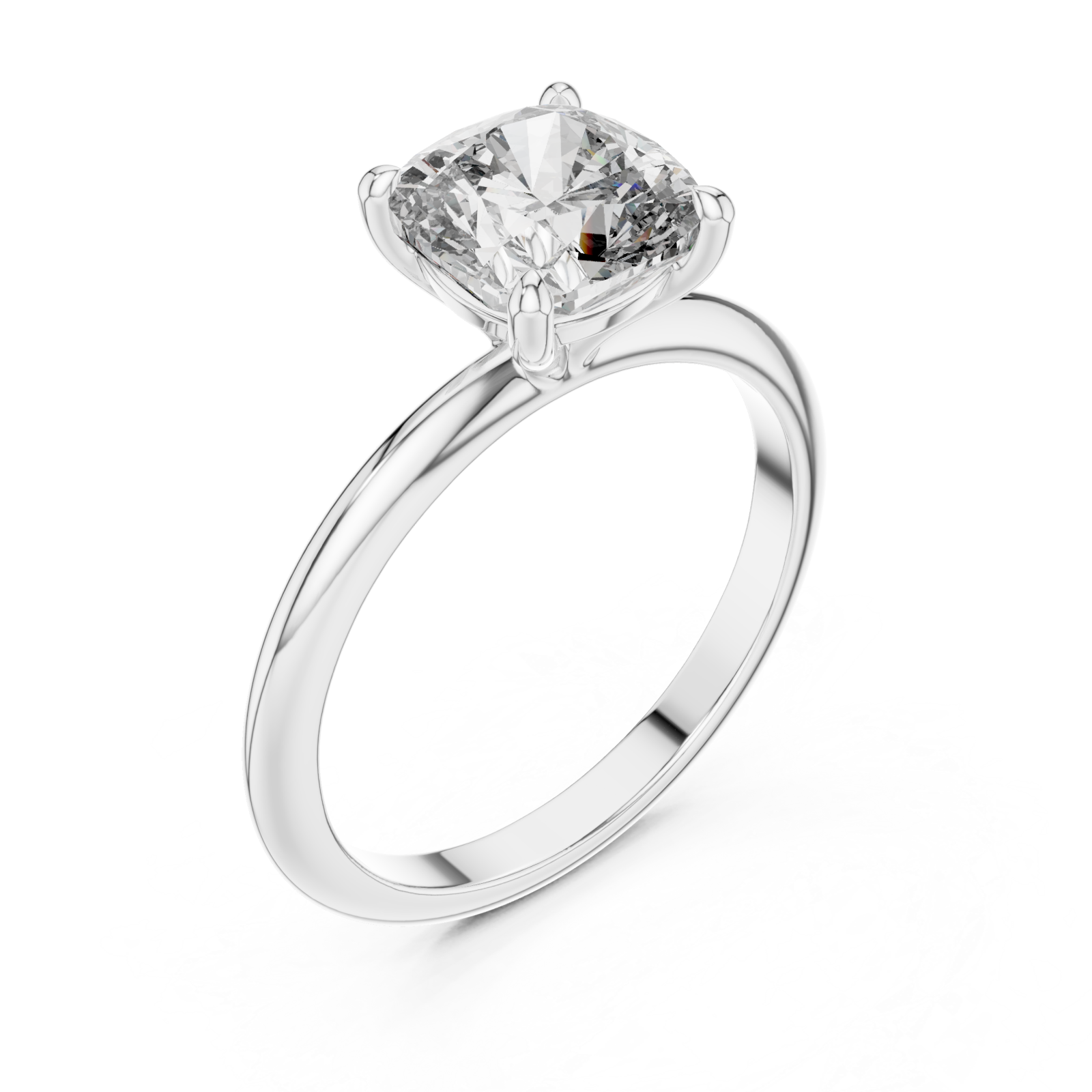  White Gold Enchanted Whisper Classic Solitaire Band Right View