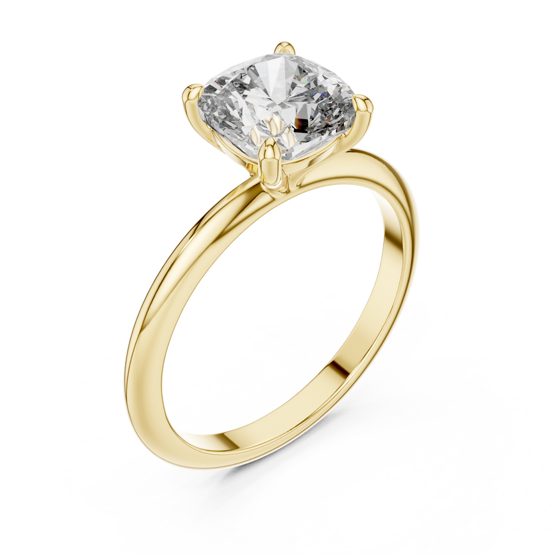 Gold Enchanted Whisper Classic Solitaire Band Right View