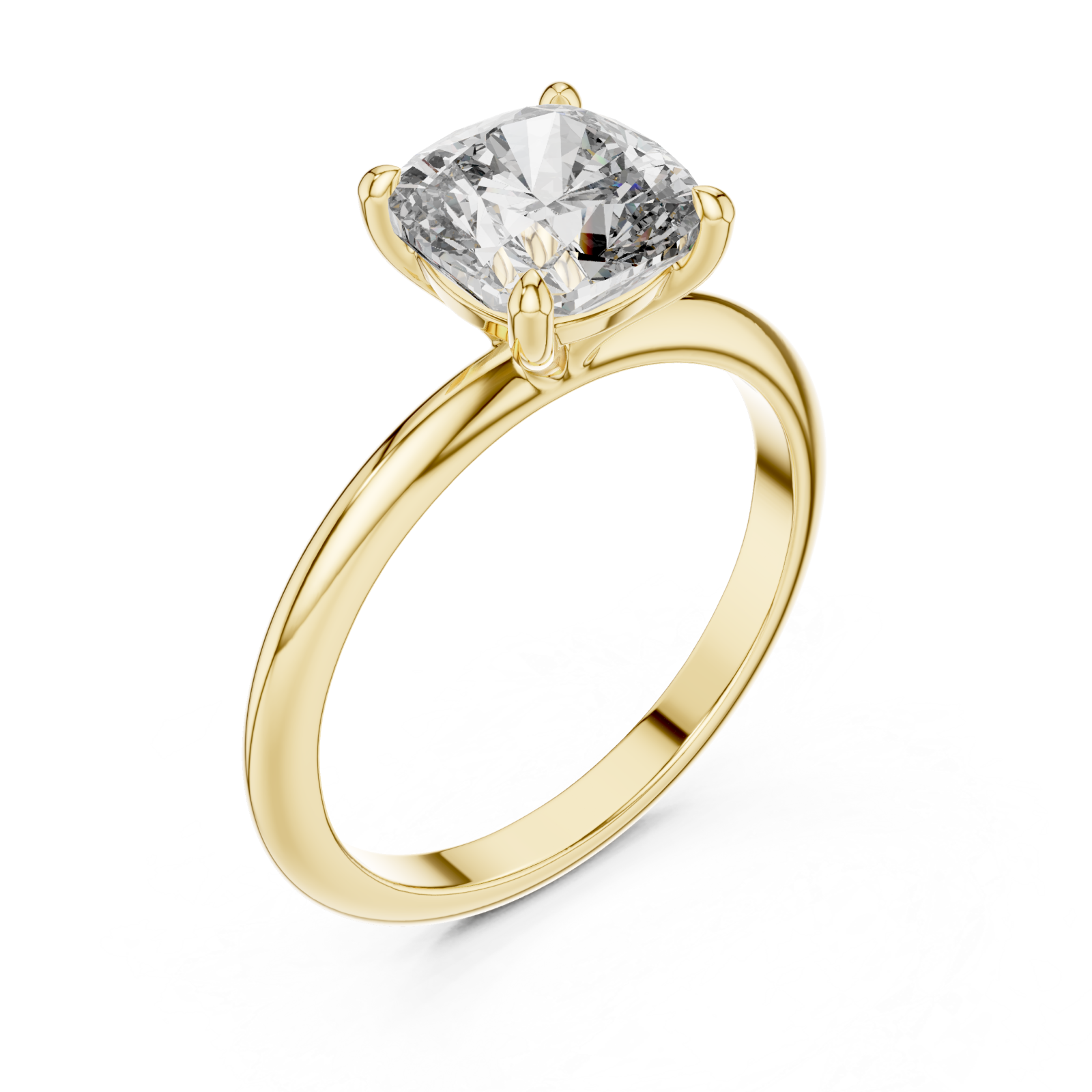 Gold Enchanted Whisper Classic Solitaire Band Right View