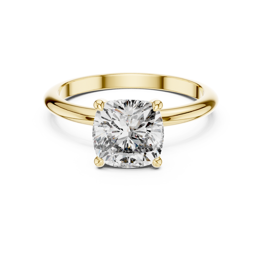 Gold Enchanted Whisper Classic Solitaire Band Right View