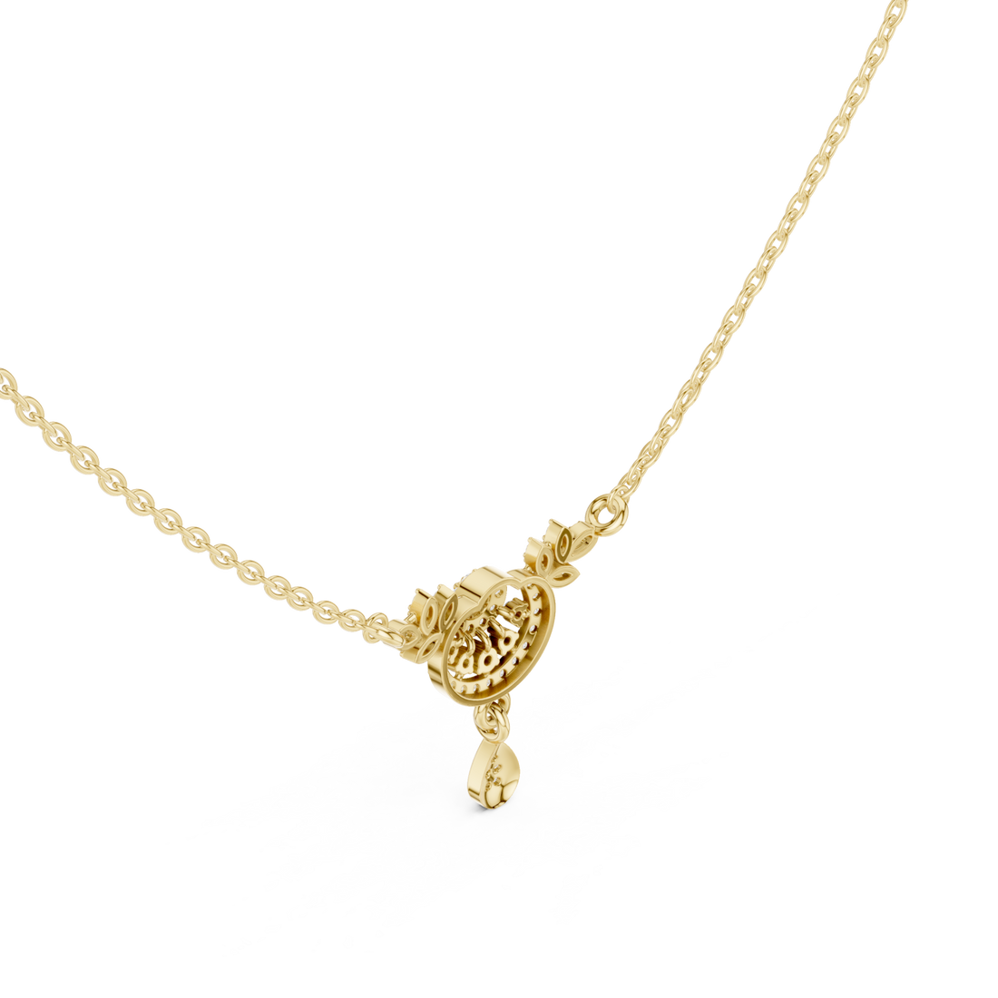 Gold Radiant Vine Petite Necklace Right View