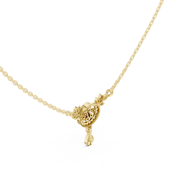 Gold Radiant Vine Petite Necklace Right View