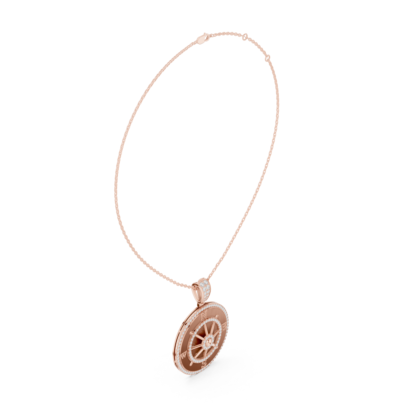  Rose Gold Celestial Glance Timeless Pendant Left View