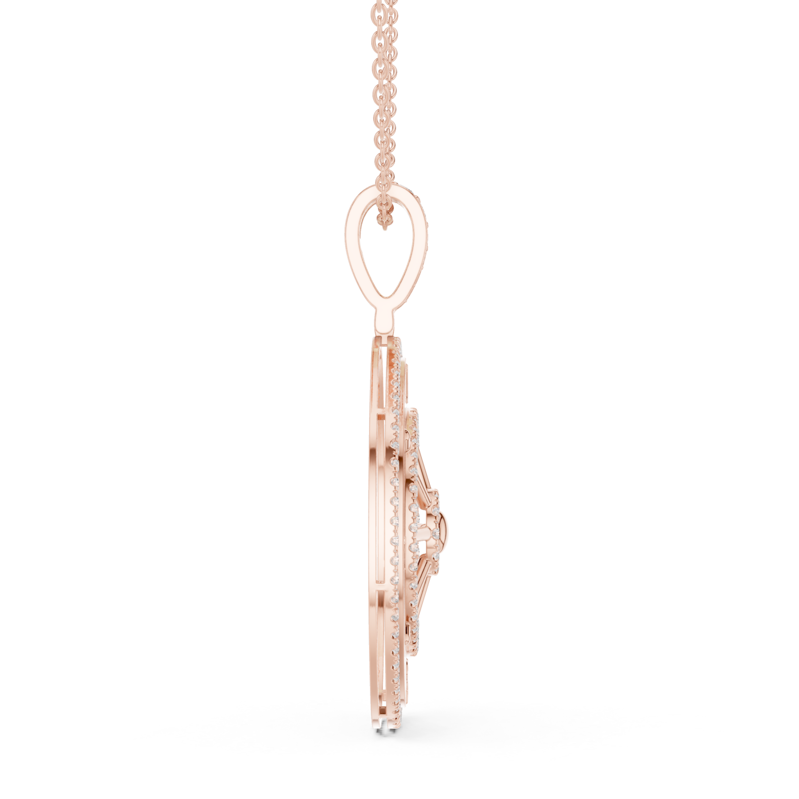  Rose Gold Celestial Glance Timeless Pendant Side View