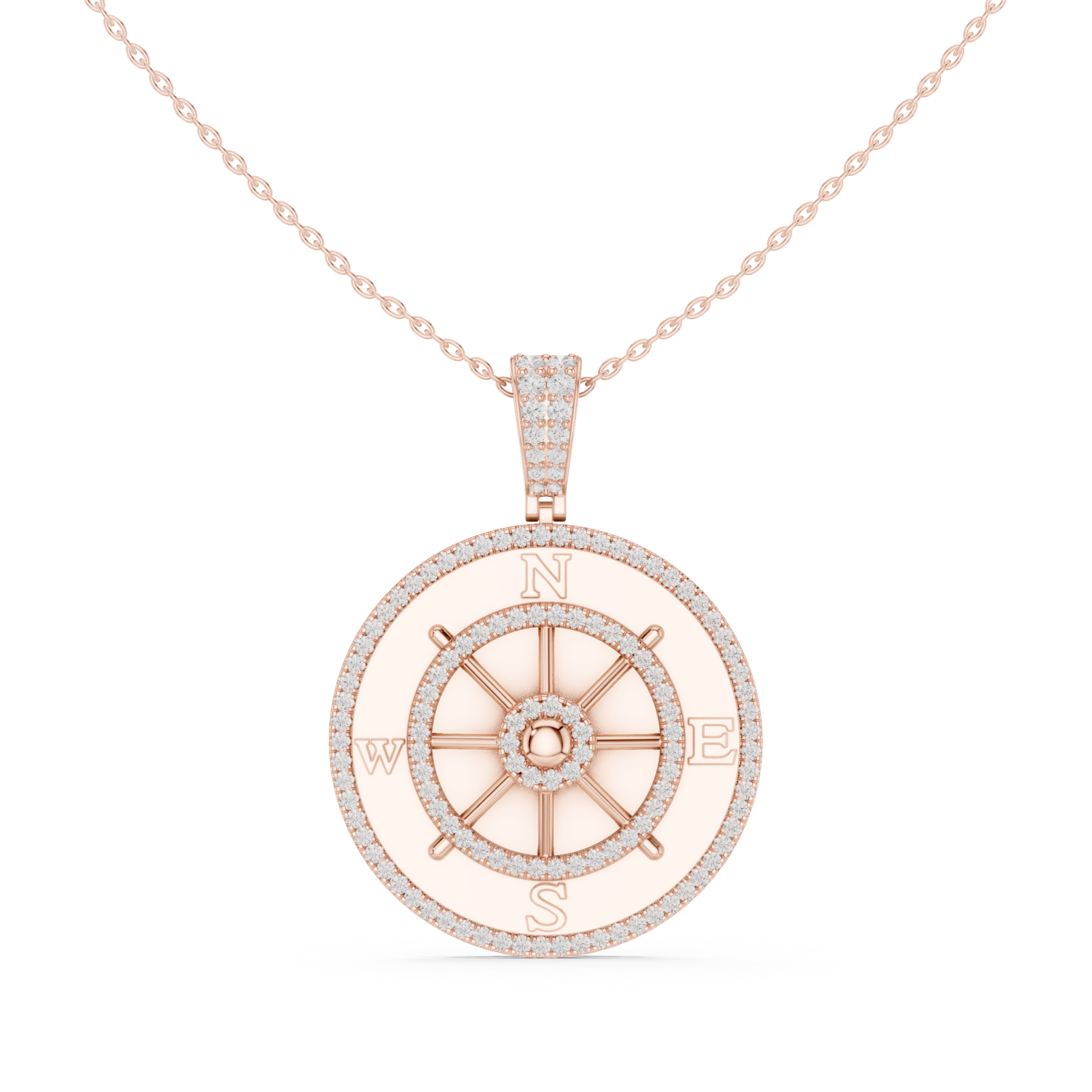  Rose Gold Celestial Glance Timeless Pendant Front View