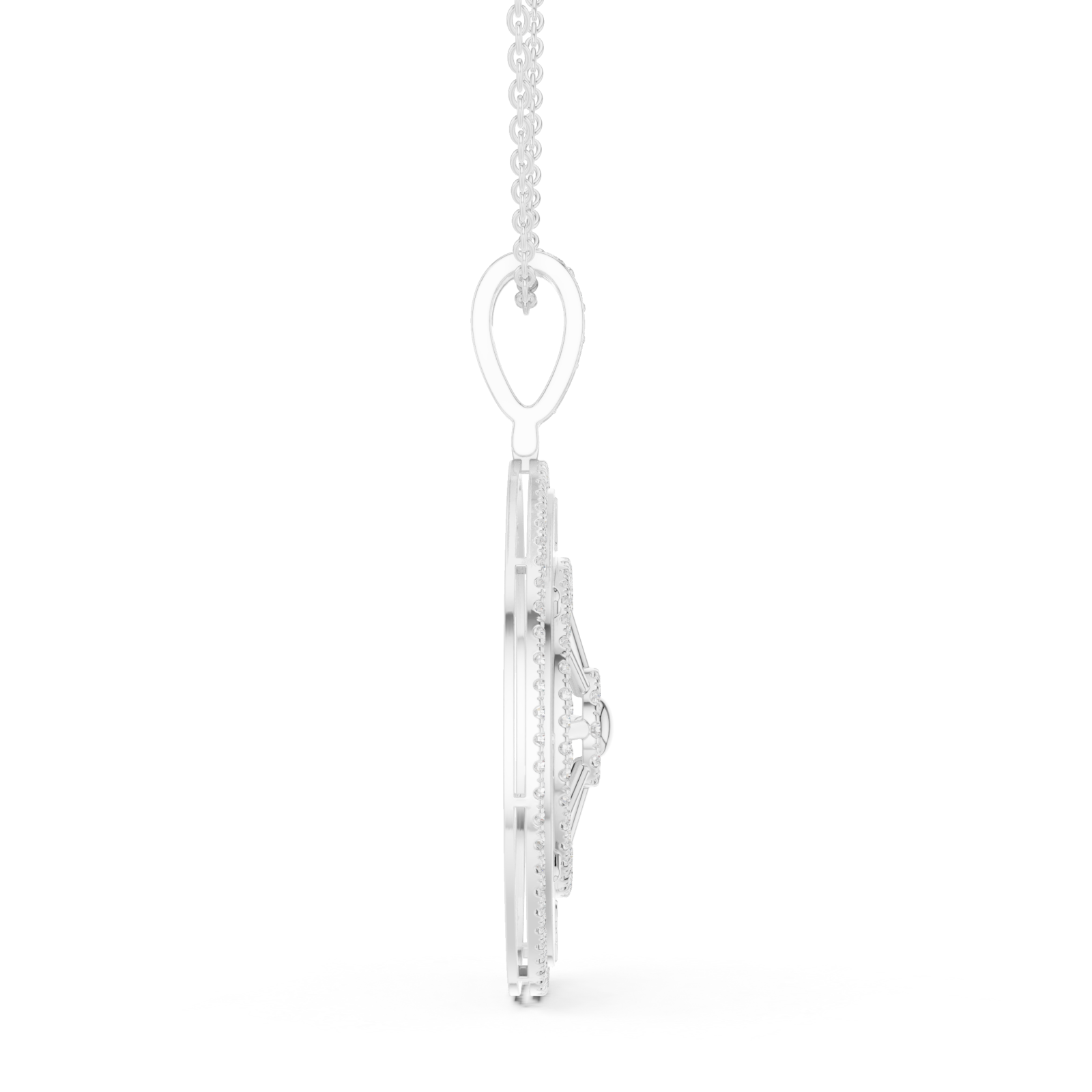  White Gold Celestial Glance Timeless Pendant Side View