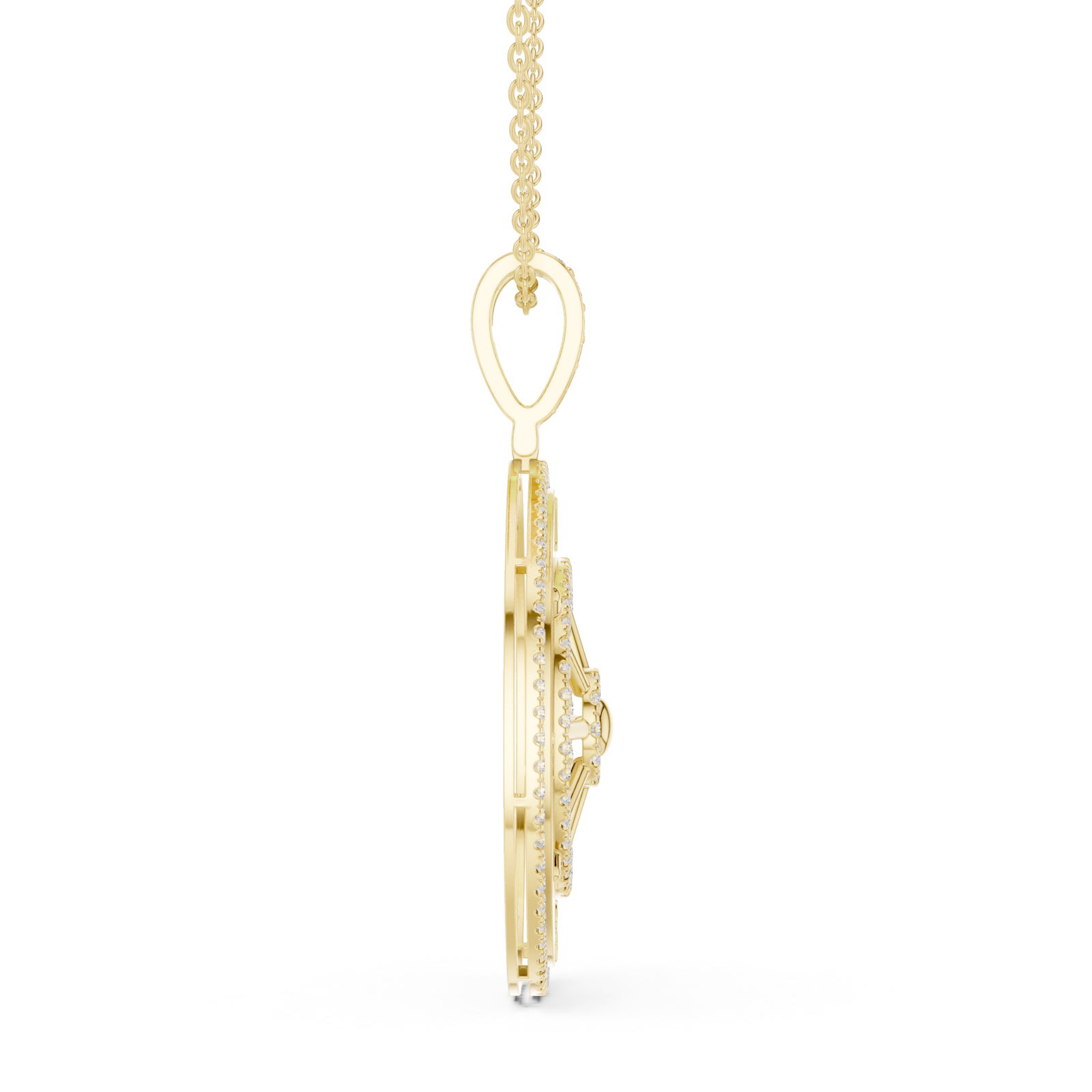  Gold Celestial Glance Timeless Pendant Side View