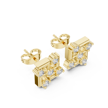 Gold Graceful Evening Lights Ear Studs Right View