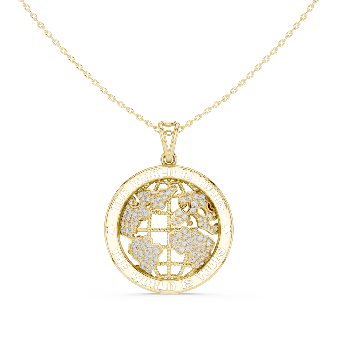 Gold Infinite Love Wishes Keepsake Medallion Pendant Right View