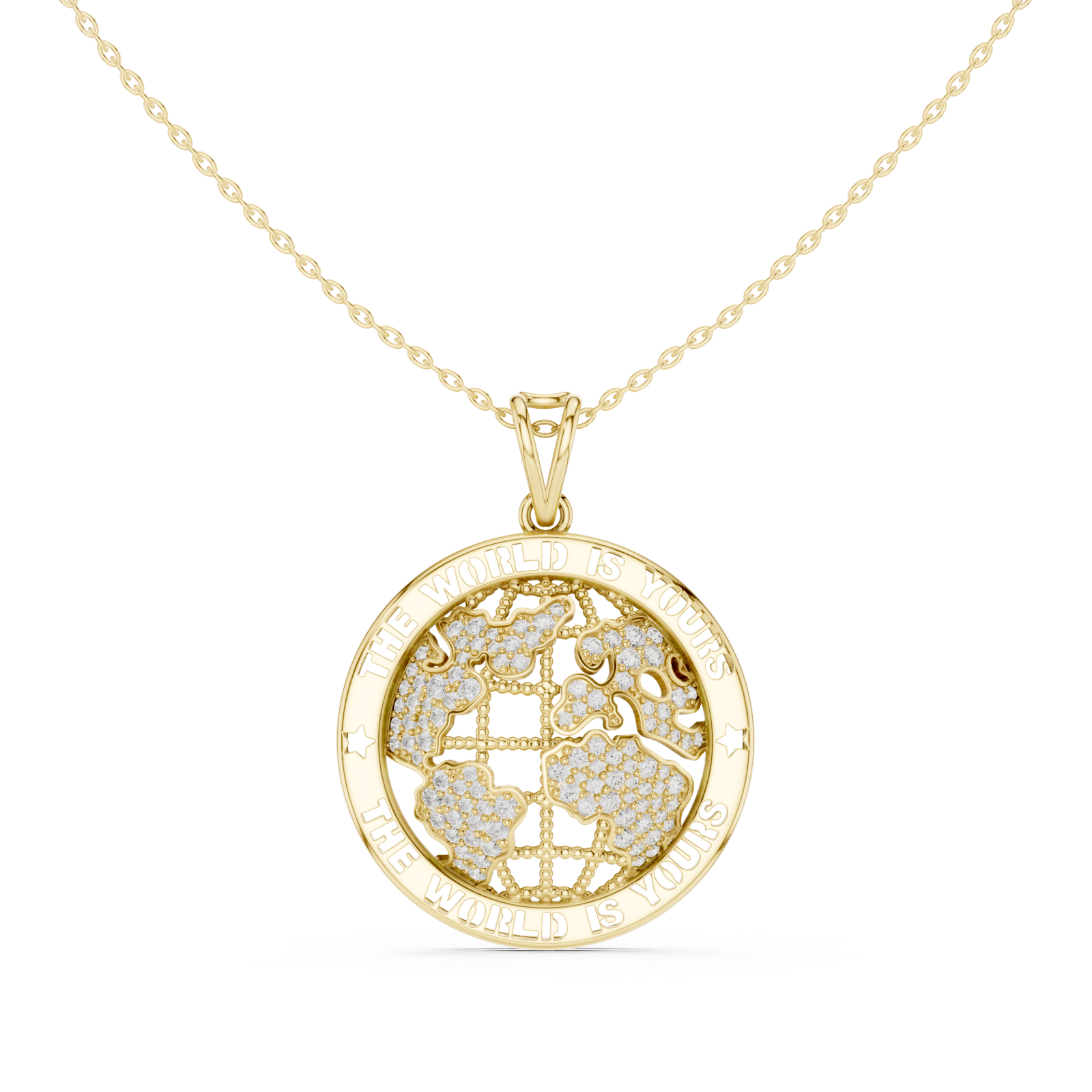  Gold Infinite Love Wishes Keepsake Medallion Pendant Front View