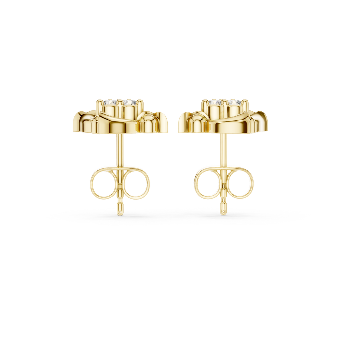 Gold Moonlit Whispers Stud Earrings Right View