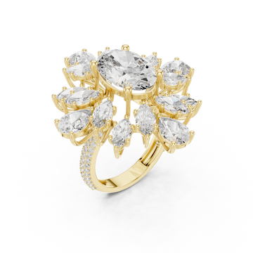 Gold Radiance Halo Masterpiece Ring Right View