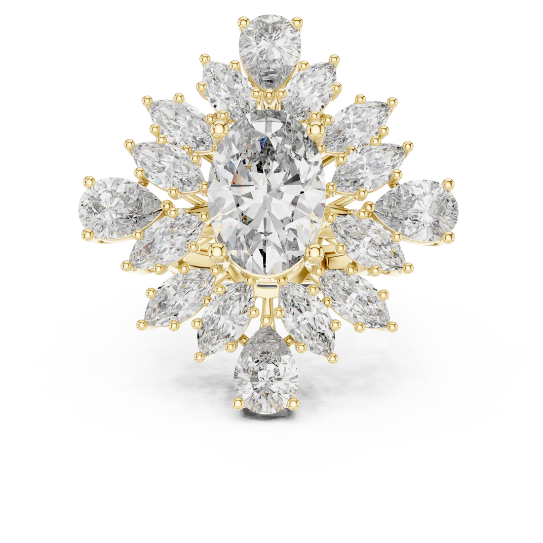 Gold Radiance Halo Masterpiece Ring Right View