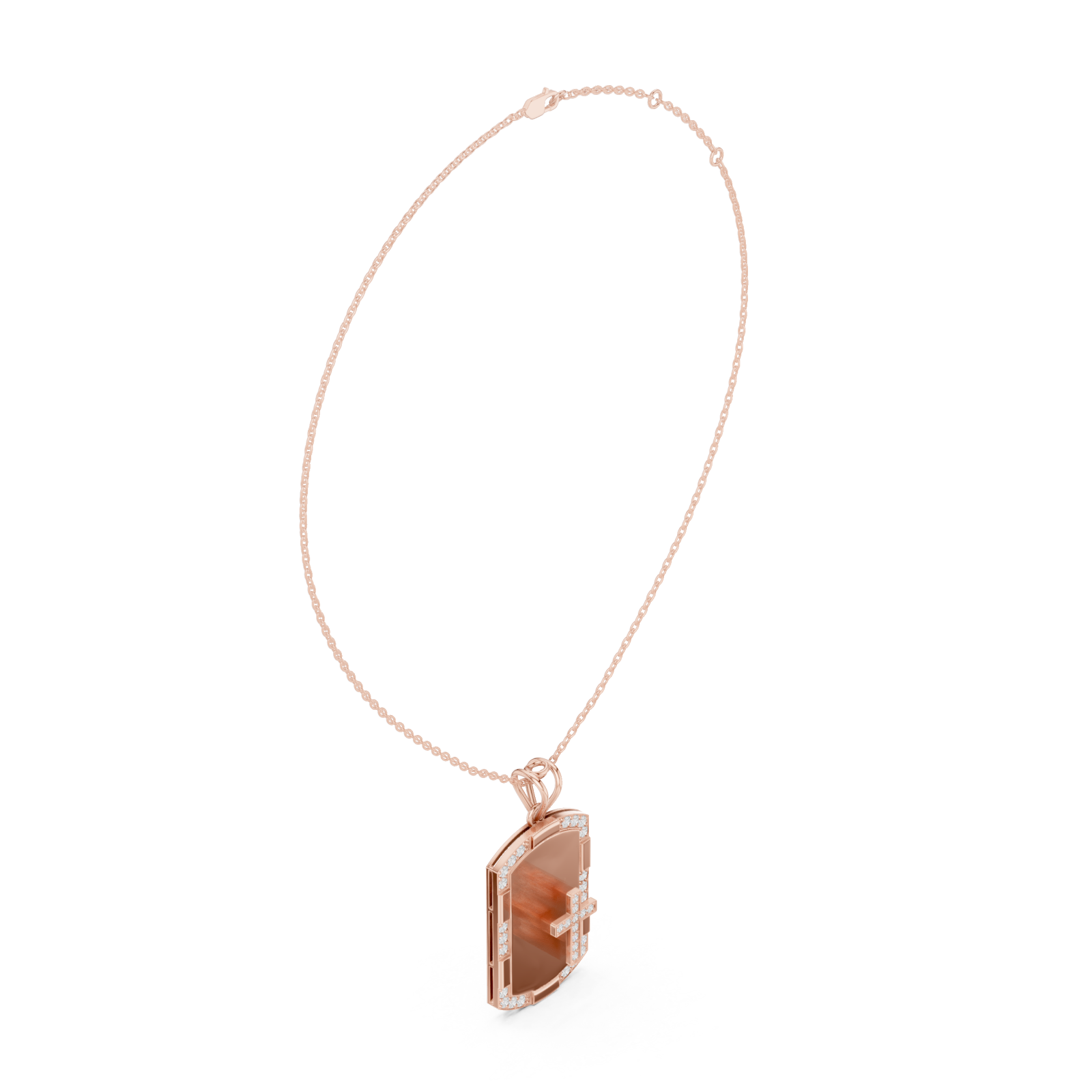  Rose Gold Eternal Horizon Arch Statement Pendant Left View
