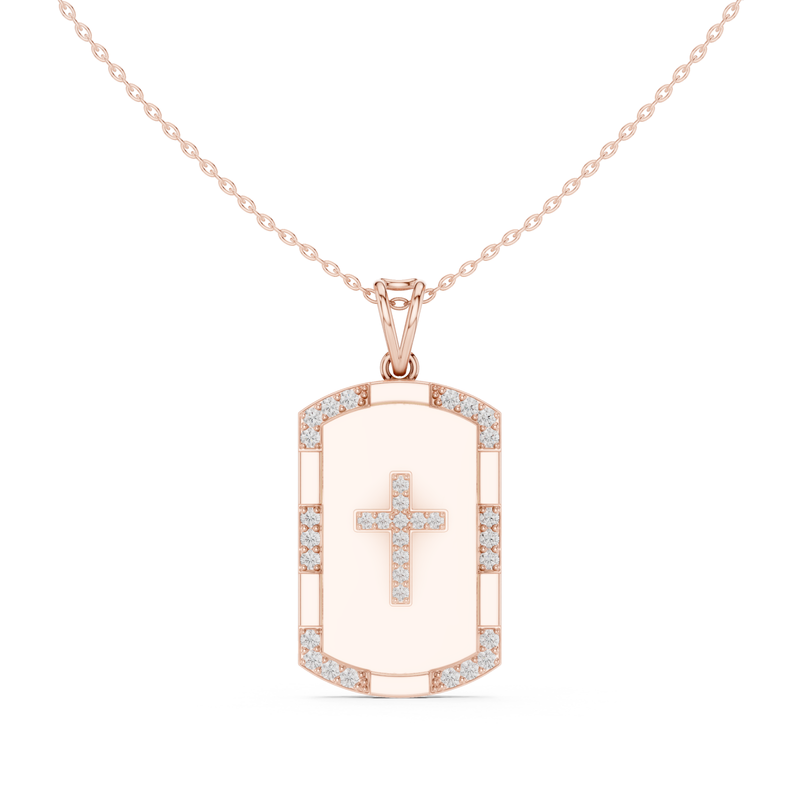  Rose Gold Eternal Horizon Arch Statement Pendant Front View