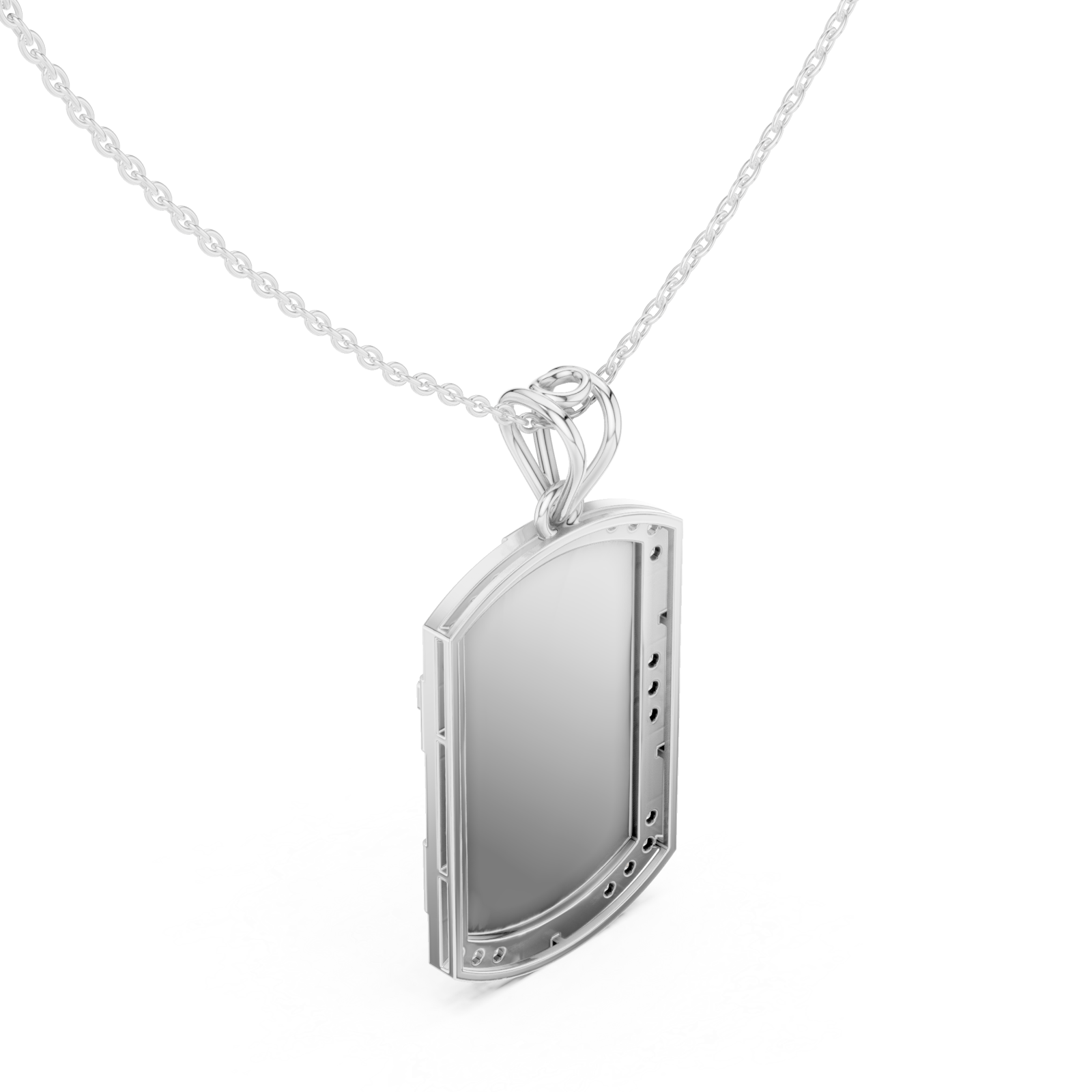  White Gold Eternal Horizon Arch Statement Pendant Right View