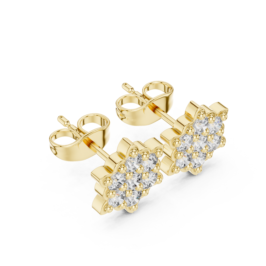 Gold Twilight Garden Sparkle Earrings Set Right View