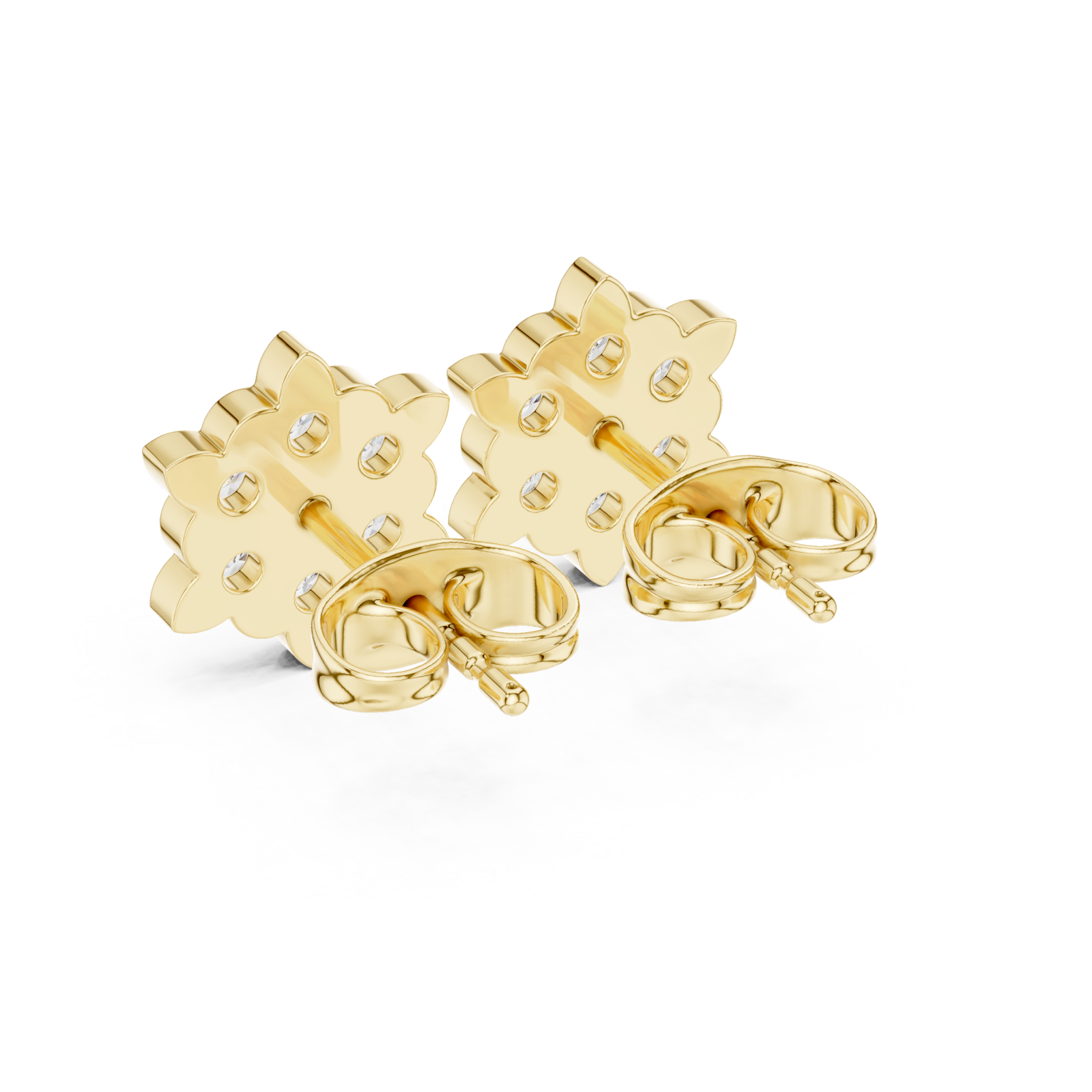  Gold Twilight Garden Sparkle Earrings Set Side View