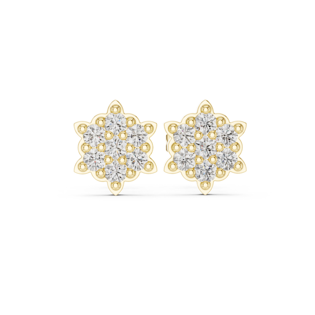 Gold Twilight Garden Sparkle Earrings Set Right View