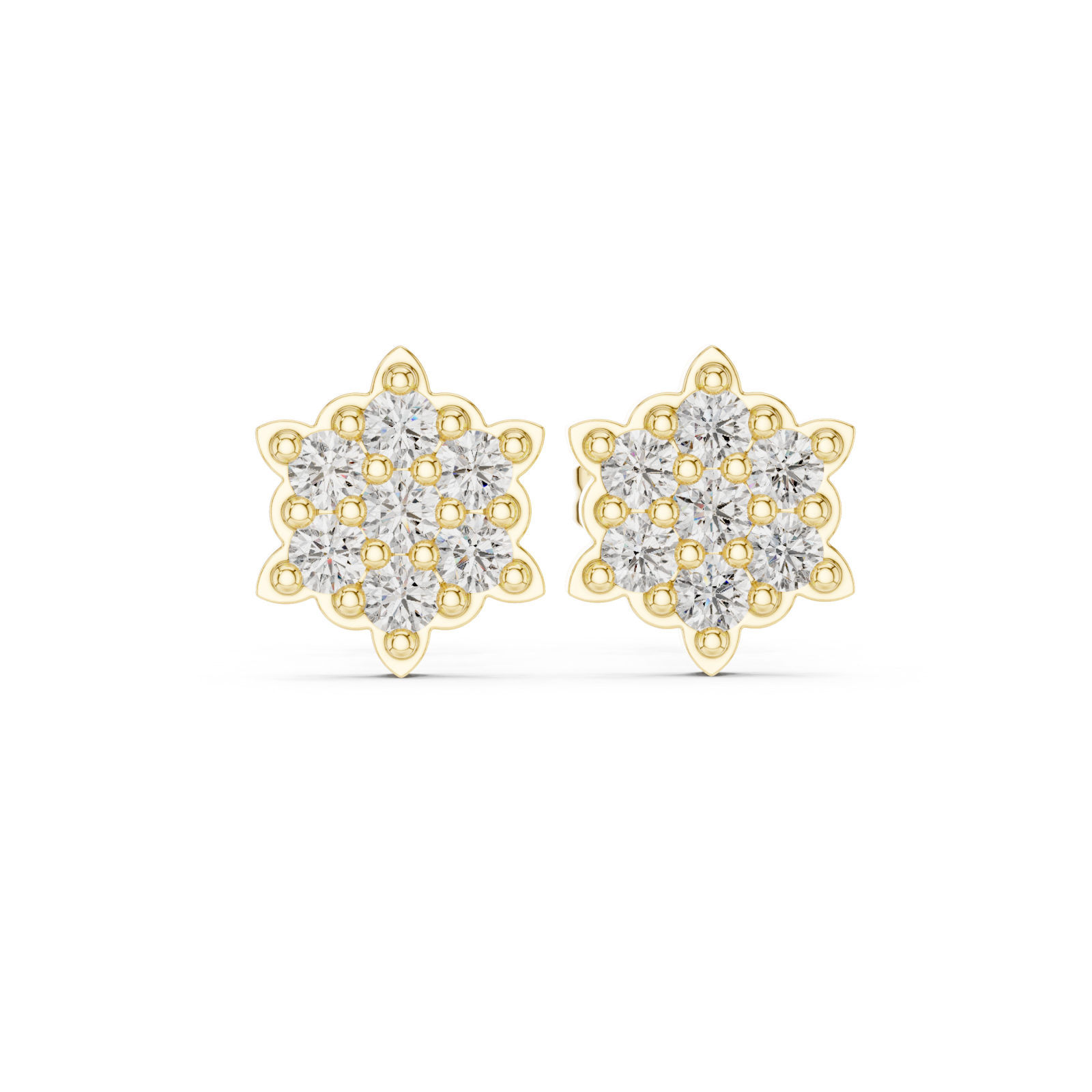  Gold Twilight Garden Sparkle Earrings Set Front View