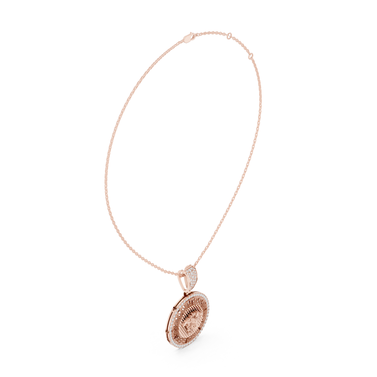  Rose Gold Eternal Echo Pendant Necklace Left View