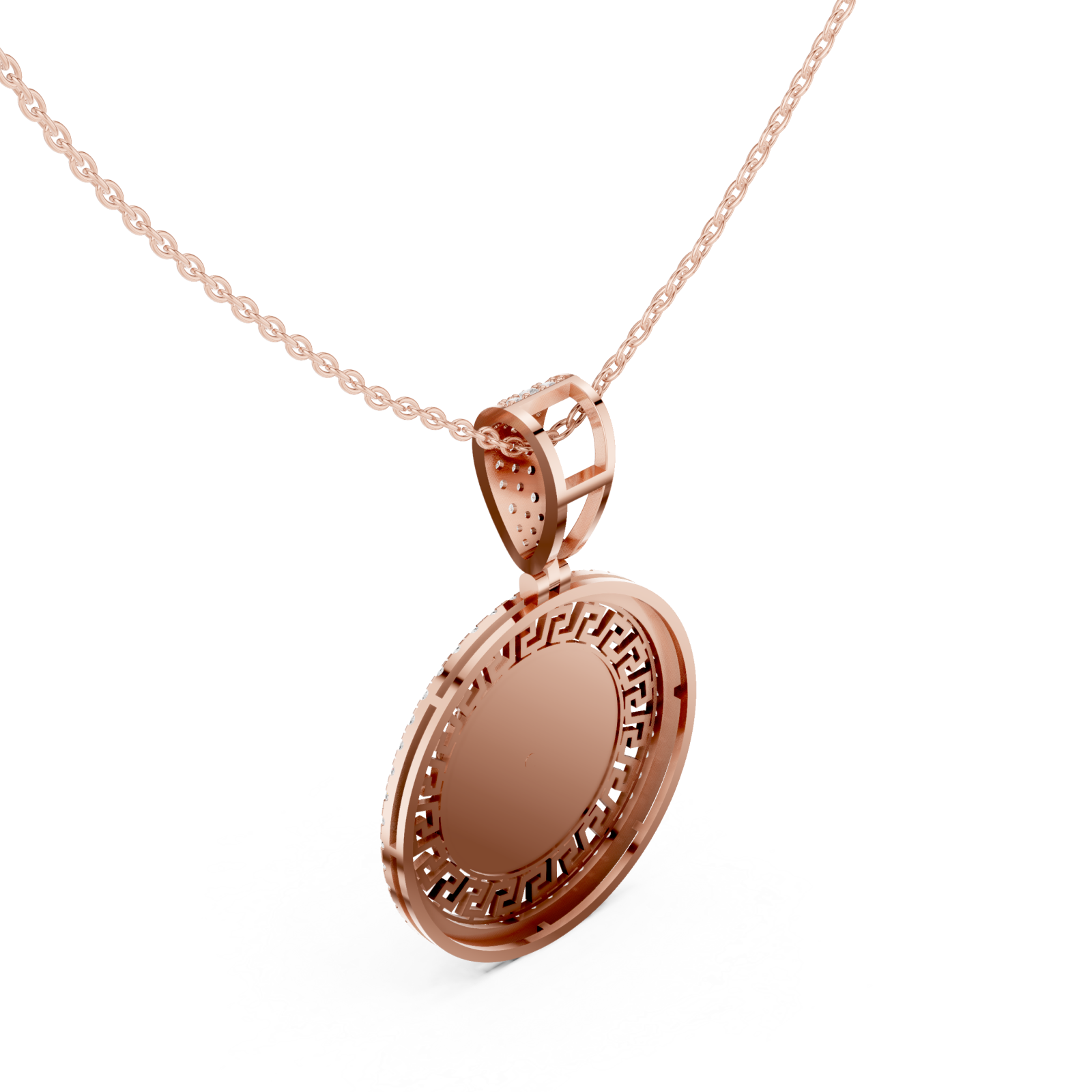  Rose Gold Eternal Echo Pendant Necklace Right View