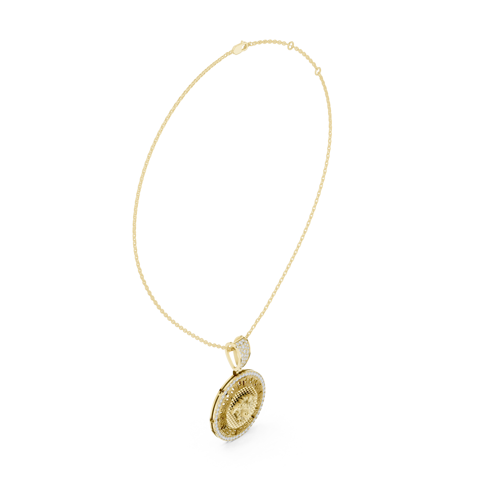  Gold Eternal Echo Pendant Necklace Left View