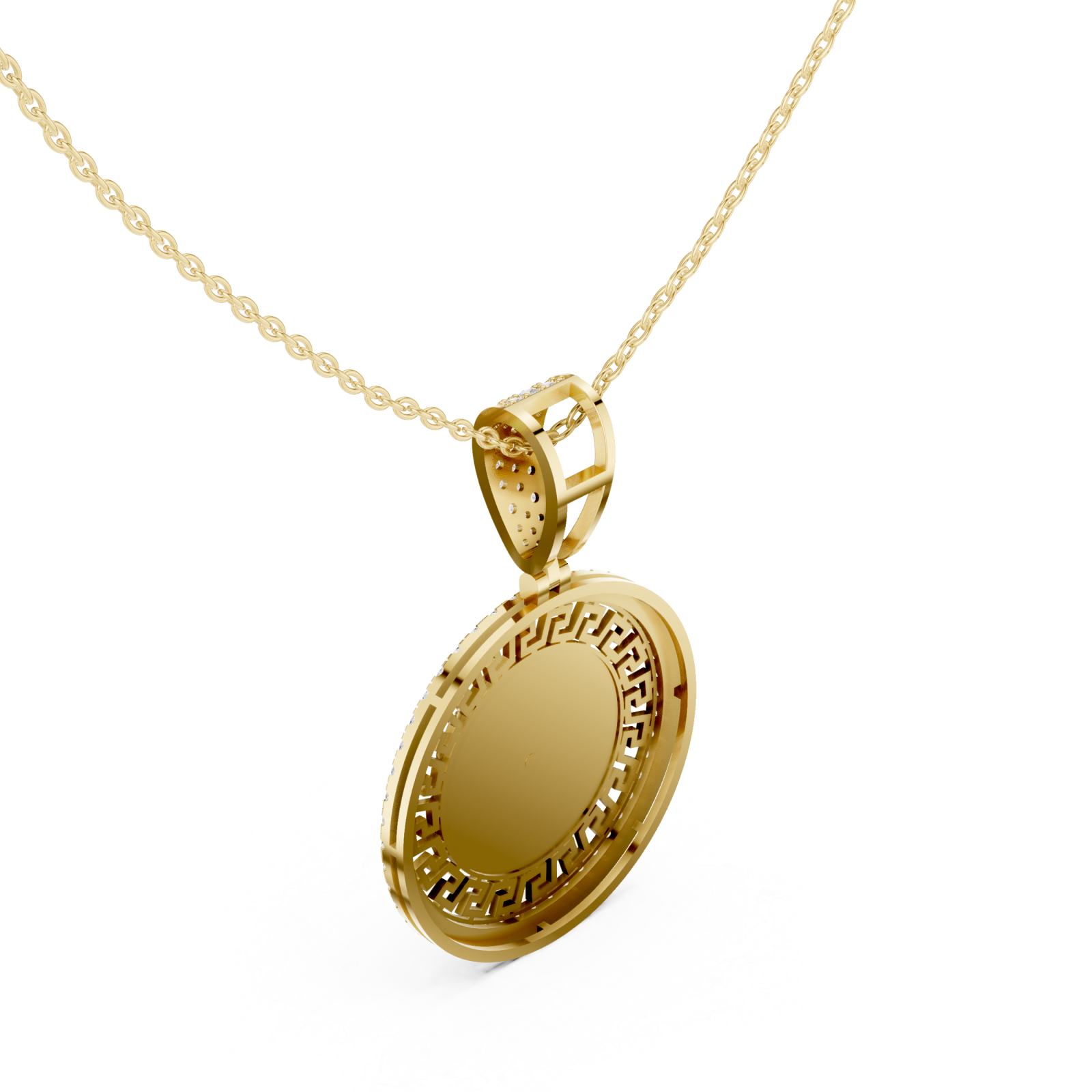 Gold Eternal Echo Pendant Necklace Right View