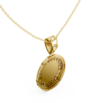 Gold Eternal Echo Pendant Necklace Right View