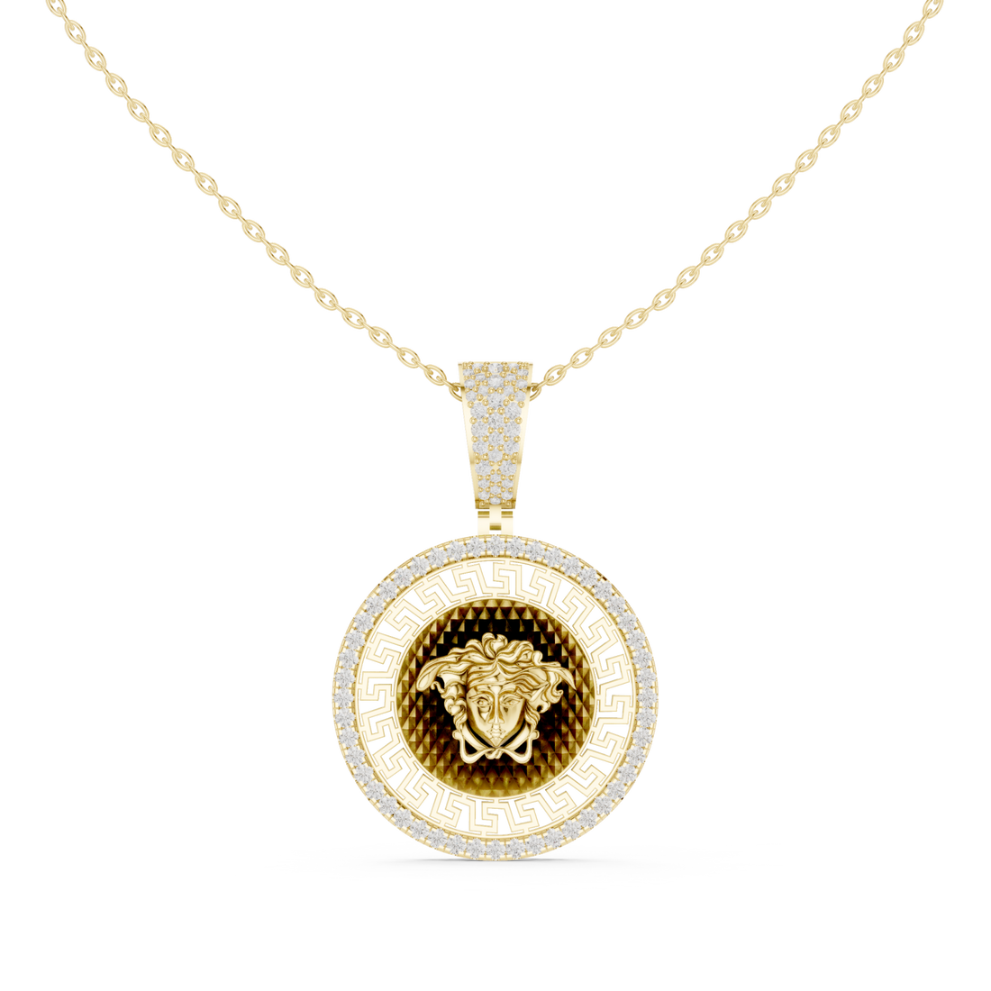 Gold Eternal Echo Pendant Necklace Right View