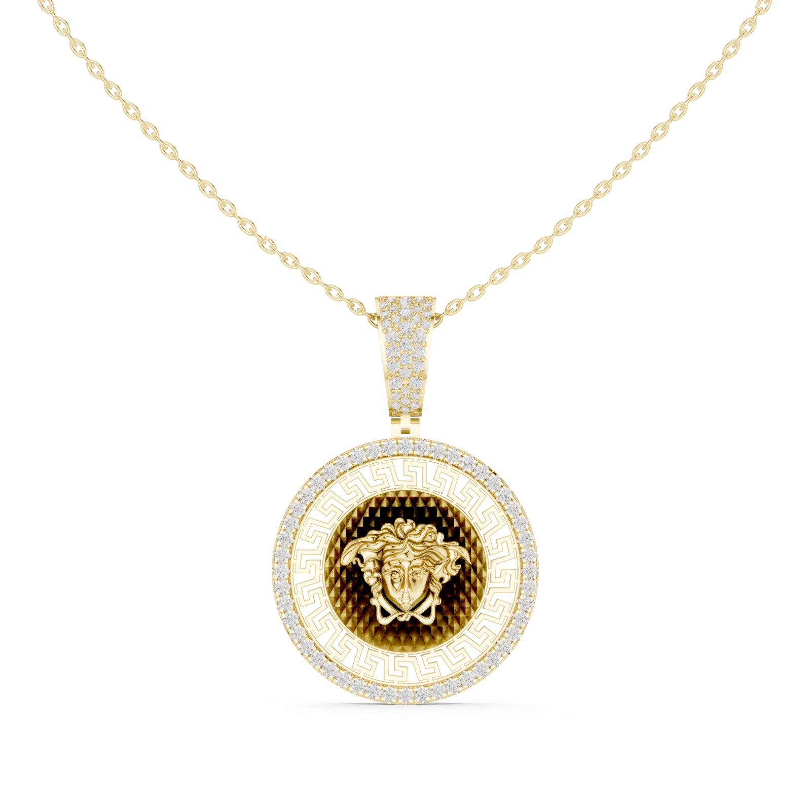  Gold Eternal Echo Pendant Necklace Front View
