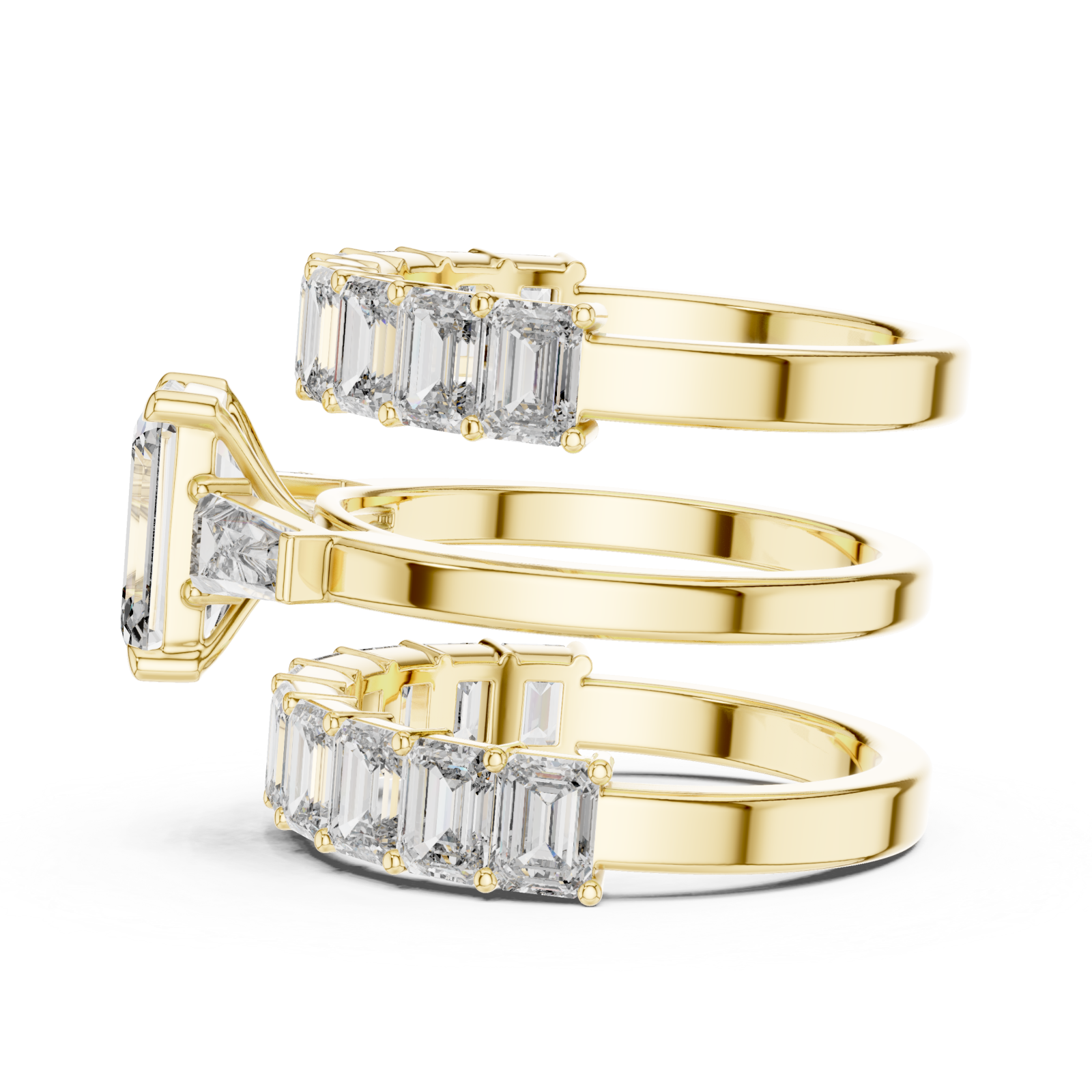  Gold Imperial Geometry Majesty Band Set Side View