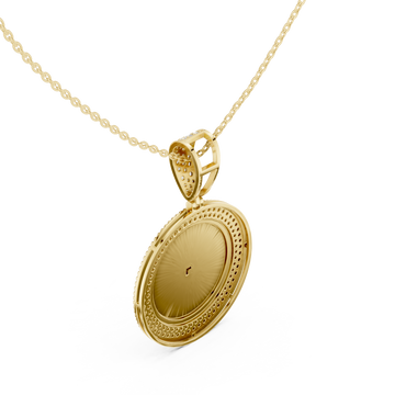 Gold Starlit Ember Medallion Pendant Right View