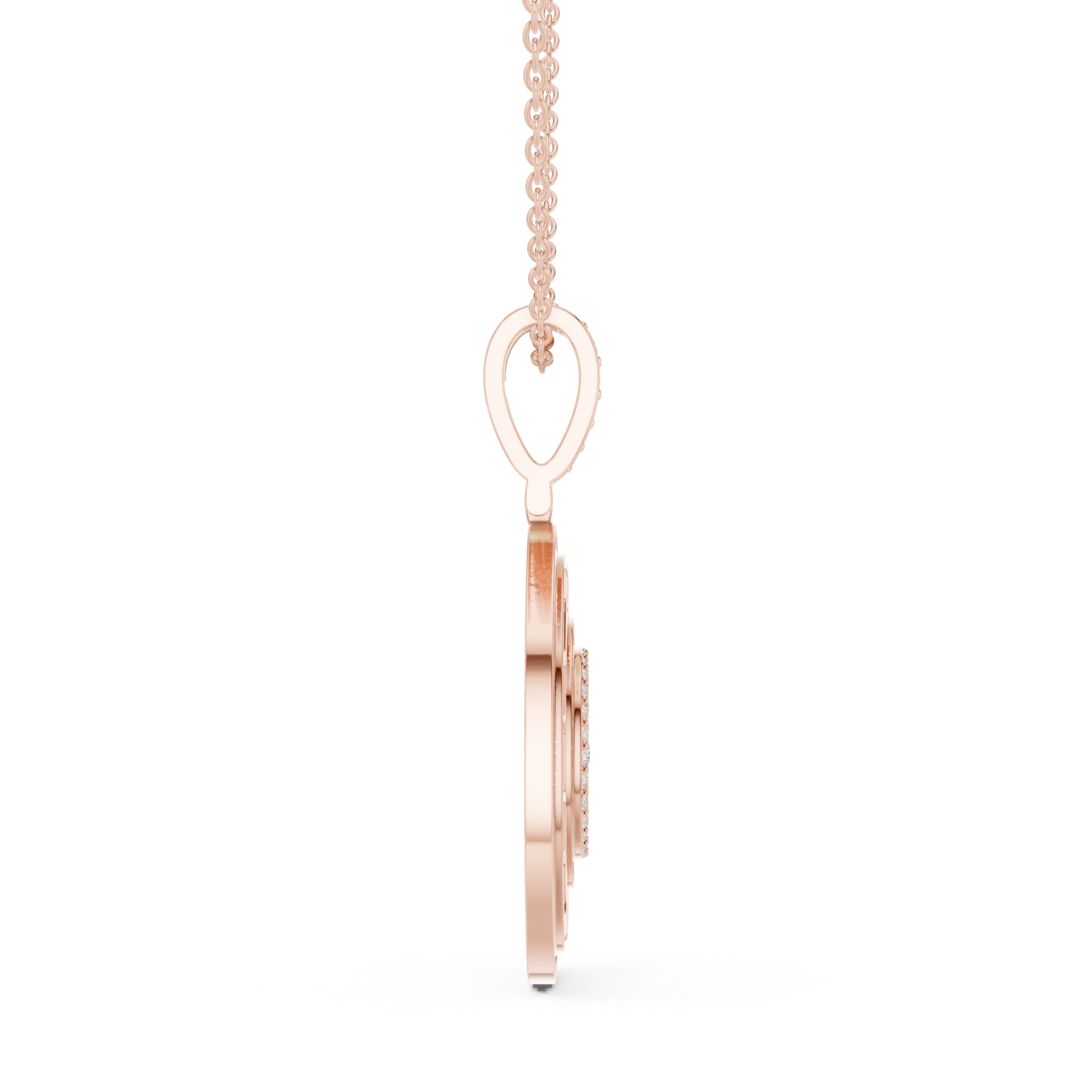  Rose Gold Celestial Harmony Signature Pendant Side View