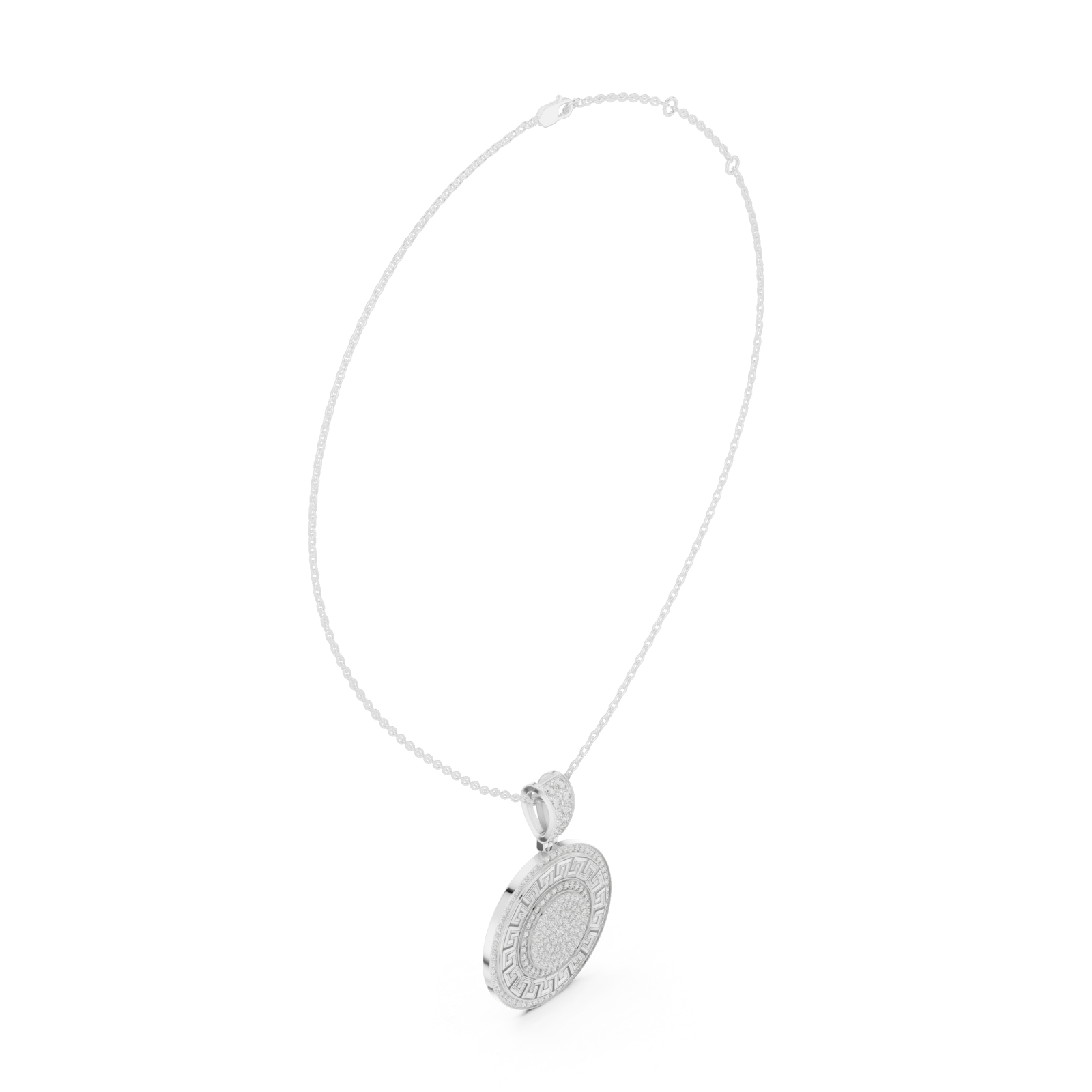  White Gold Celestial Harmony Signature Pendant Left View