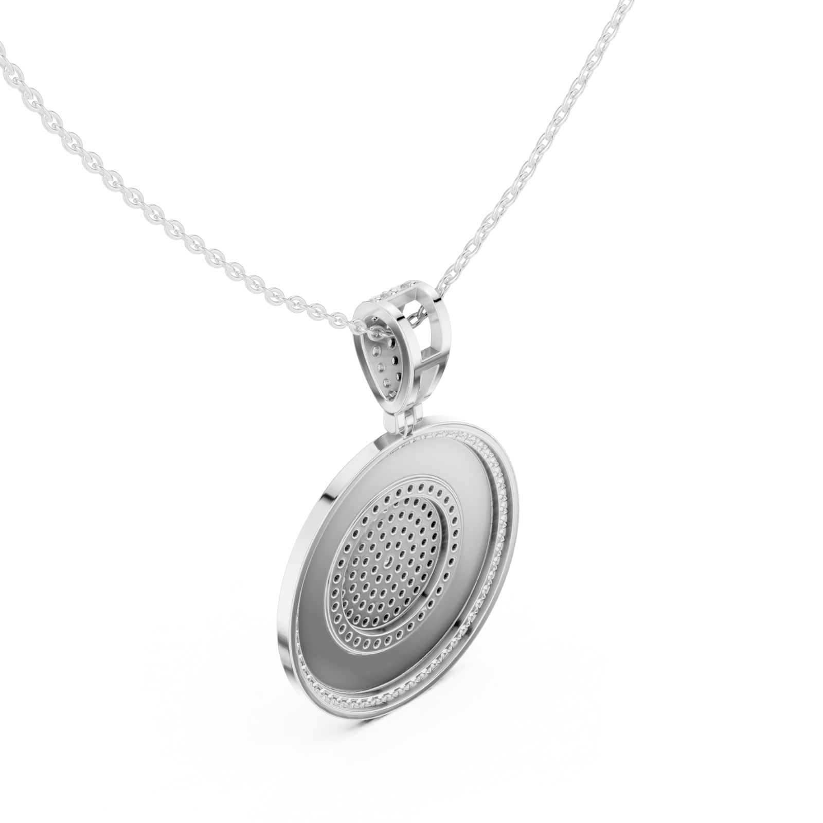  White Gold Celestial Harmony Signature Pendant Right View