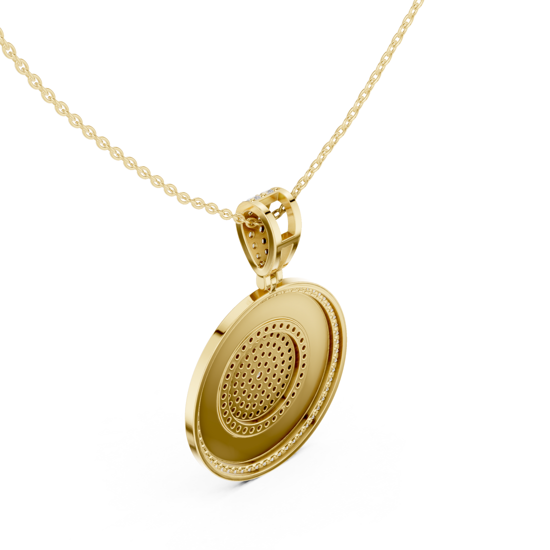 Gold Celestial Harmony Signature Pendant Right View